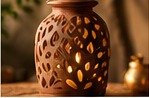 Handcarved Terracotta Lantern